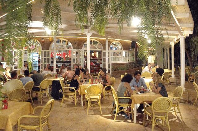The Palm Star Ibiza - Adults Only Lägenhet San Antonio  Restaurang bild